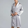 thumbnail image 6 of Donemore Men's Silky Loose Fit Bathrobe Lightweight Pajama Lounge Robe for Home Relaxation, 6 of 7