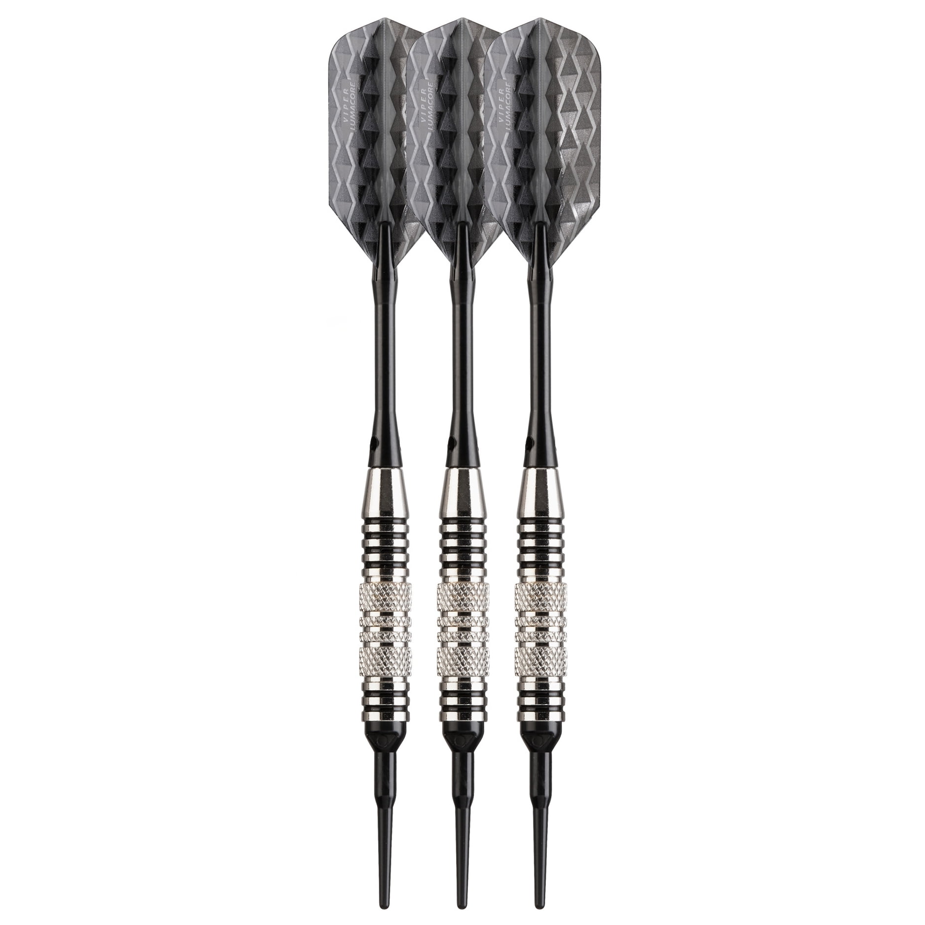 Viper Bobcat Adjustable Soft Tip Black Ring Darts w/ Storage/Travel Box, 16-18g