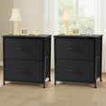 thumbnail image 2 of Simenmax Nightstand Set 2, 2 Drawer Dresser for Bedroom, Bedside Furniture, End Table for Bedroom, Closet, Entryway, Black, 2 of 8