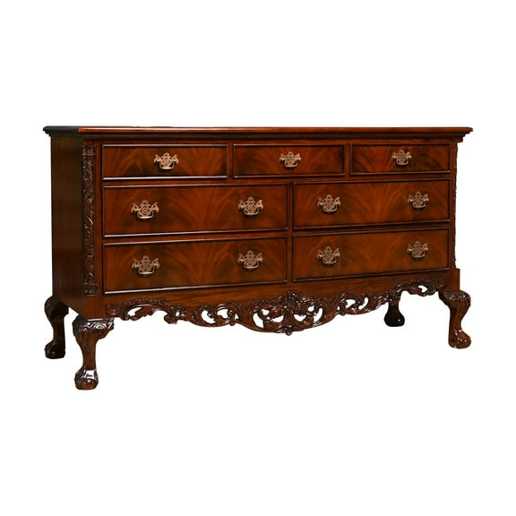 Chippendale Mahogany Triple Dresser