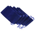 thumbnail image 1 of Unique Bargains 17x8cm Microfiber Pouch, 5Pcs Soft Storage Drawstring Gift Bag, Dark Blue, 1 of 5