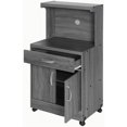 thumbnail image 4 of Pemberly Row Modern Kitchen Wooden Microwave Cart in Gray, 4 of 5