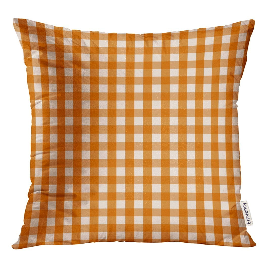 STOAG Orange Gingham Country Picnic Retro Pattern Abstract America