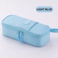 thumbnail image 6 of Matoen Large Capacity Pencil Case Big Pencil Bag Pouch Double-layer Pen Case Holder for Stationery Organizer Office Desk Storage Makeup Bag, Sky Blue, 6 of 7