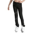 thumbnail image 2 of Aislor Kids Girls Ice Skating Leggings Training Wear High Waist Figure Skating Pants Trousers Gymnastics Tights Black 14, 2 of 7