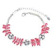 y Tone Clump Floral Cluster Berry Swarovski Crystal Element Bracelet Bangle