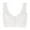 White, variant on Fsqjgq Lace Bras for Women Front Zipper Brassiere Crop Top Solid Wireless Push up Small Chest Gathered&nbsp;Sports Bra Breathable Underwear Black L