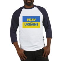 CafePress - Pray For Ukraine Baseball Jersey - Cotton Baseball Jersey, 3/4 Raglan Sleeve Shirt