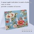 thumbnail image 6 of WOBOGO Red and White Vintage Flowers 2-hole Switch Plates PC Flame Retardant Plastic Material Glossy Finish Smooth Touch 4.56x4.48x0.27in, 6 of 8