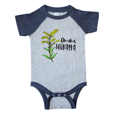 

Inktastic Omaha Nebraska Goldenrod Flower Gift Baby Boy or Baby Girl Bodysuit