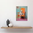 thumbnail image 4 of Content Dog Portrait Resting on Orange Armchair Unframed Wall Art Print Poster Home Decor Premium, 4 of 5