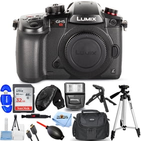 Panasonic Lumix DC-GH5S Mirrorless Digital Camera   32GB   Flash   Tripod Bundle