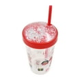 thumbnail image 2 of Holiday Time Christmas Santa "Ho Ho Ho" Plastic Tumbler with Straw, Red Glitter Lid, Partyware, 2 of 6