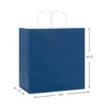 thumbnail image 3 of Hallmark Extra-Deep Gift Bag (Solid Navy Blue), 3 of 7