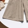 thumbnail image 5 of Bovxnpu Boys Girls Cotton Casual Pants Plaid Wide Leg Girls Summer Fashion Daily Casual Comfortable Wear Pants, 5 of 5