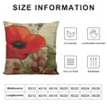 thumbnail image 5 of HENGT  Flower Pillow,Home Decorative Throw Pillow Cover Red Poppy Flower Beige Floral Waist Lumbar Throw Pillow case Cushion Cover Sofa Home Decorative, 5 of 5