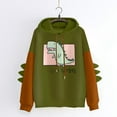 thumbnail image 1 of Pntutb Mujeres Moda Casual Impresión Manga Larga Empalme Dinosaurio Sudadera tops Pntutb Pntutb-2031, 1 of 8