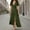 Green, variant on Kmdttou Women's Short Sleeve Loose Plain Dresses Fashion Women's Summer Temperament Solid Short Sleeve V-Neck Long Dress