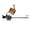 Warm White-cat, variant on Automatic Solar Pathway Light Dog / Cats Sketch Pattern Iron Texture for Garden Walkway