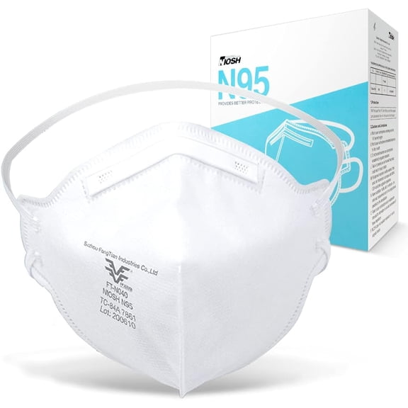 FANGTIAN N95 Mask NIOSH Certified Particulate Respirators Protective Face Mask (Pack of 10, Model FT-N040 / Approval Number TC- , 10 Count (Pack of 1)