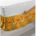 thumbnail image 2 of Forest Bed Skirt, Natural Pattern on an Orange Background with Sketchy Animals and Variety of Plants, Elastic Bedskirt Dust Ruffle Wrap Around for Bedding Decor, 4 Sizes, Multicolor, by Ambesonne, 2 of 2