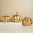 thumbnail image 6 of Gold Pumpkin Autumn Decors Decorative Pumpkin for Halloween Thanksgiving Table Centerpieces Mantles Bowl Party Wedding, 6 of 9