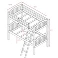thumbnail image 3 of Bella Dianna Convertible Twin-over-Twin Bunk Bed White Bed Only Painted, 3 of 5