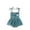 A82 Blue, variant on Infant Baby Girls Romper With Mesh Sleeveless Letter Embroidered Square Neck Summer Fashion Casual Bodysuits White Size 6-9 Months