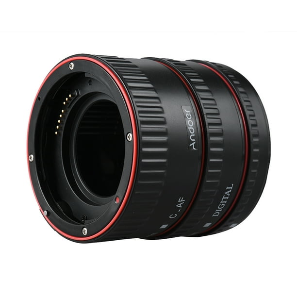 Andoer Macro tubo de extensión de 3 piezas 13mm 21mm 31mm Anillo de extensión de enfoque automático para el cuerpo de la cámara y Lente de 35mm SLR Compatible con Canon EF y EF-S Lentes Andoer Tubo de extensión macro