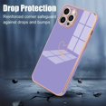 thumbnail image 3 of Compatible with iPhone 13 Pro Max Case Heart Plating Electroplate Luxury Elegant Case Camera Protector Soft TPU Shockproof Protective Back Cover Designed for iPhone 13 Pro Max Case -Purple, 3 of 11
