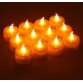 thumbnail image 3 of (Paquete de 24) Velas candelitas sin llama parpadeantes, brillantes y realistas, con pilas, incluidas - Amarillo Rojo Verde MX-0127119FYD, 3 of 5