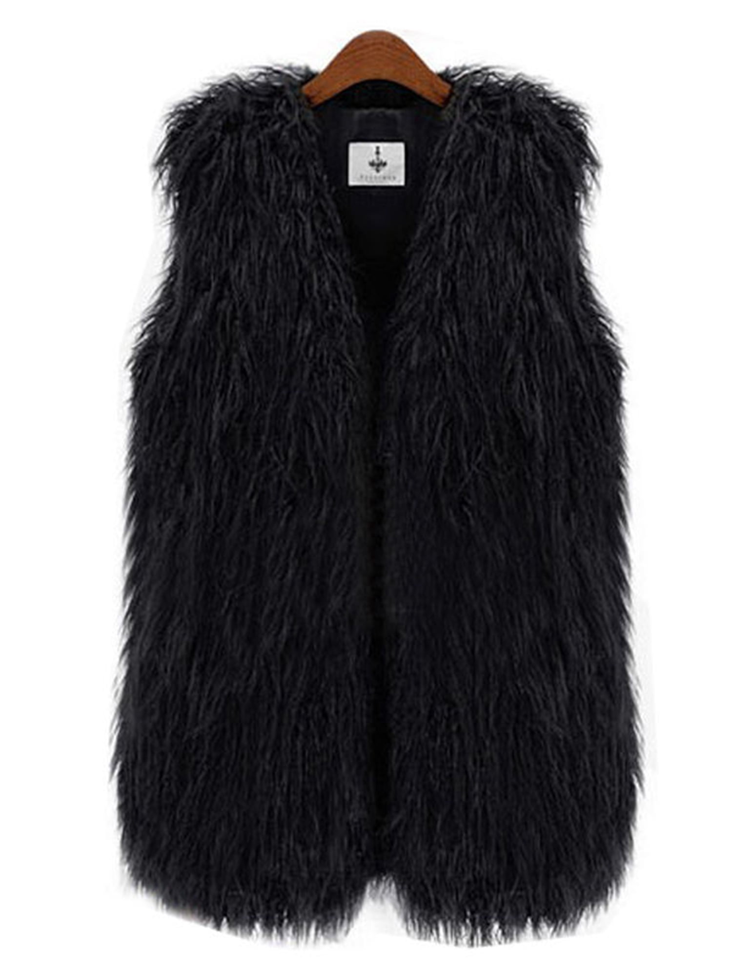 Fashion Women Winter Warm Faux Fur Vest Jacket Sleeveless Coat Waistcoat Gilet