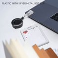 thumbnail image 5 of 3 Pcs Badge Holder Retractable Reel YOYO Clip Snap Button ID Card Key Black, 5 of 8