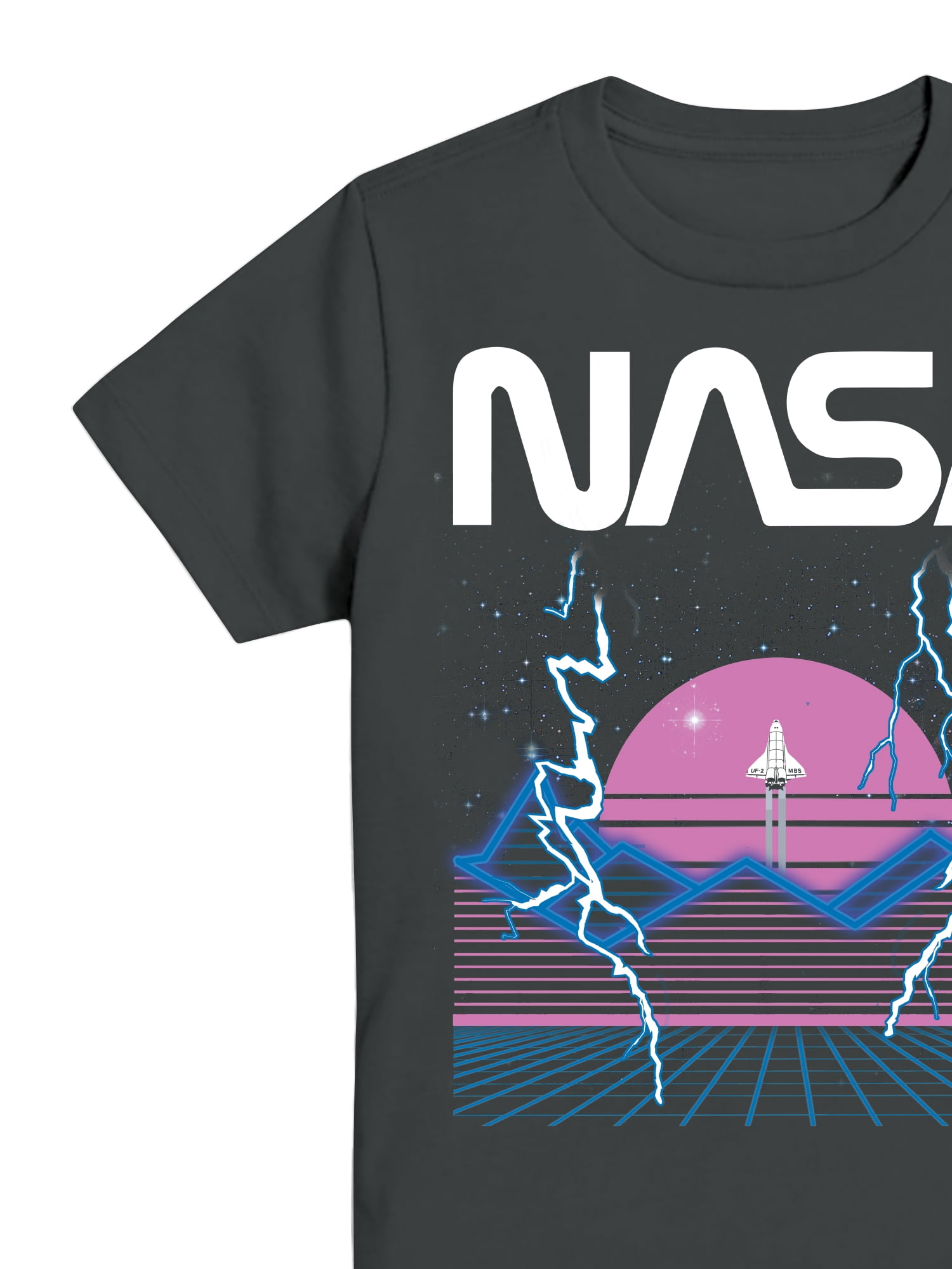 Nasa Boys Mountain Glow Graphic Tee with Short Sleeves, Sizes 4-18