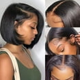 thumbnail image 4 of Dopi Hair Short Bob Wigs Human Hair 13x4 Lace Front Wigs Brazilian Virgin Human Hair Straight Bob Lace Front Wigs for Black Women Pre Plucked with Baby Hair Natural Black Color (12 inch), 4 of 7