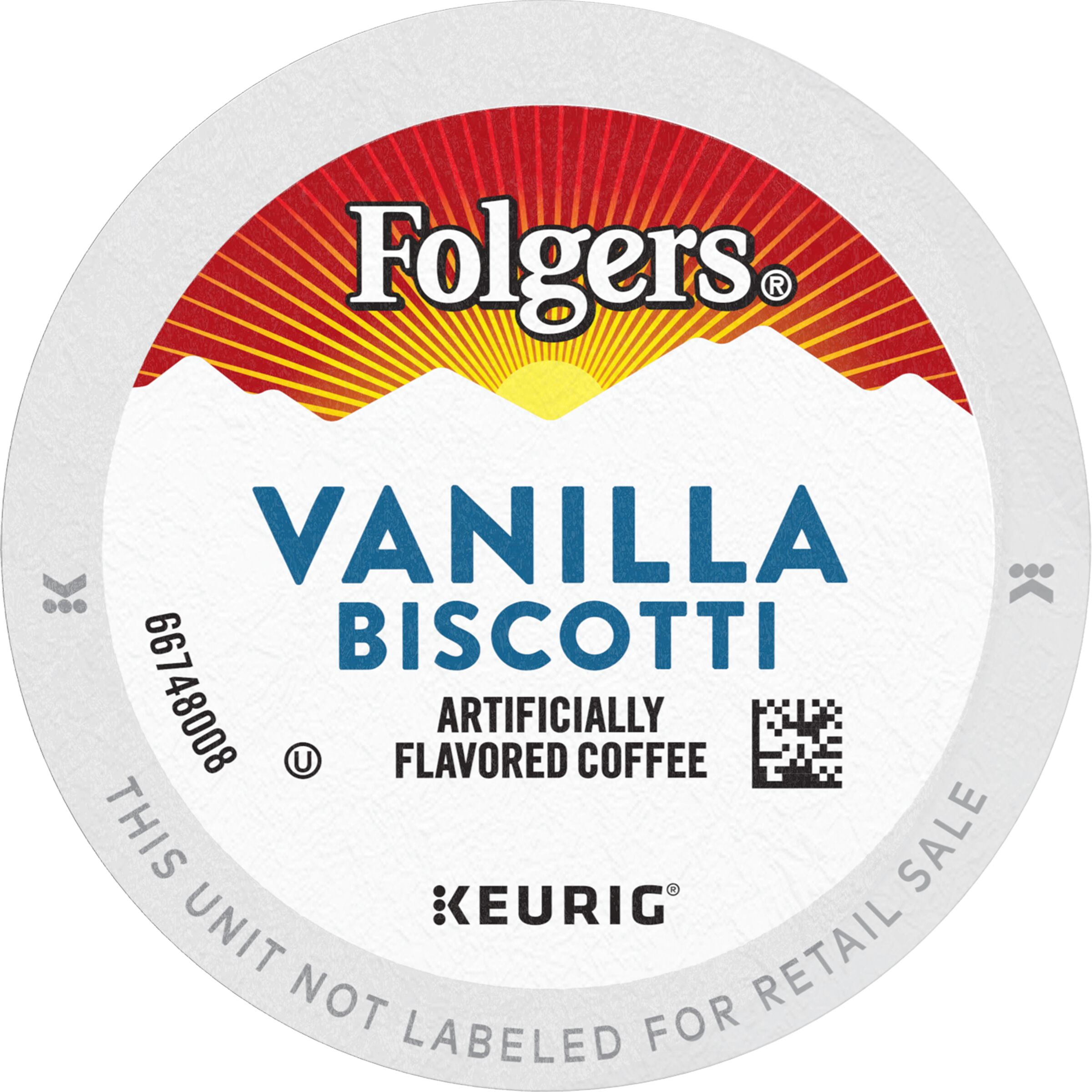 Folgers Vanilla Biscotti Flavored Coffee, 24 Keurig K-Cup Pods