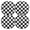 Black, variant on Ryvnso White and Black Checkered Grid Art Pattern Round Plate Mats Dining Table Placemat Set of 4 for Holiday Decoration