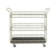thumbnail image 5 of DecMode 36" x 38" Silver Metal Traditional Bar Cart, 5 of 5