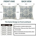 thumbnail image 3 of Boho Ethnic Pillow Covers 18X18 Inch Navy Blue Grey Coral Floral Gray Decorative Pillow Cases Set of 2 Vintage Bohemian Carpet Farmhouse Throw Pillows for Cushion Sofa Couch Outdoor, 3 of 7
