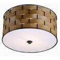 thumbnail image 1 of Kenroy Home 92044DWW Shaker 3 Light Flush Mount, Dark Woven Wood, 1 of 1