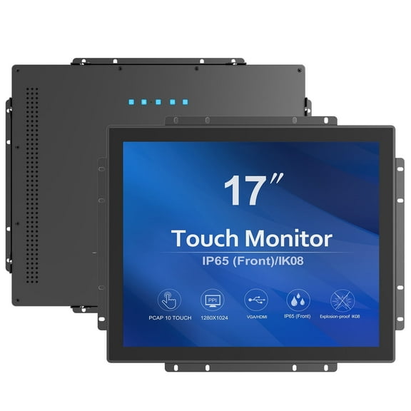 GreenTouch High Brightness 1000 Nits 17 Inch Open Frame Capacitive Touchscreen Monitor,1280 x 1024,Black