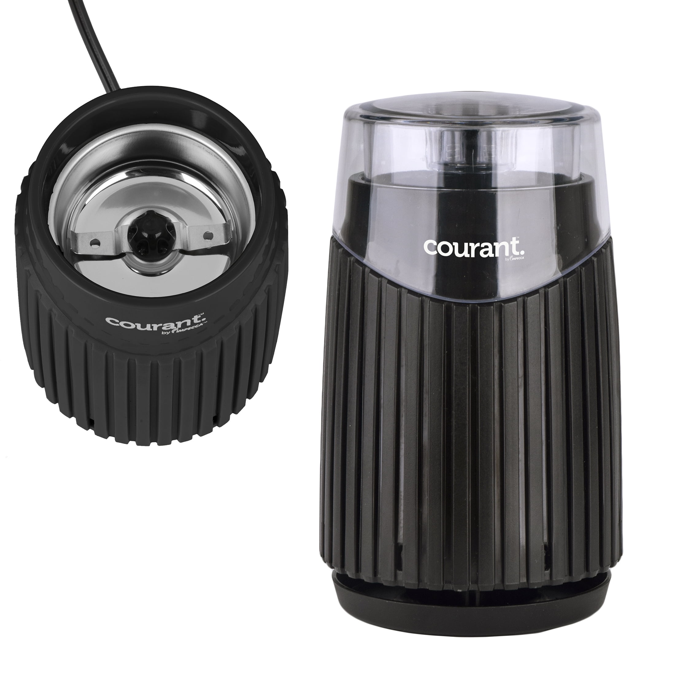 Courant Electric Coffee Grinder, Bean & Spice Grinder, 48 Ounce, New, Compact, Easy Clean - Black