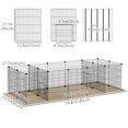 thumbnail image 3 of PawHut 18 Panels Small Animal Cage Portable Guinea Pig Playpen w/ Doors, 3 of 10