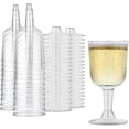 thumbnail image 1 of Copa de vino de plástico transparente de 5 oz (paquete de 20) - Libre de BPA y reciclable - Copa de vino irrompible - Vasos desechables y reutilizables para champán, postres, muestras de comida,, 1 of 4
