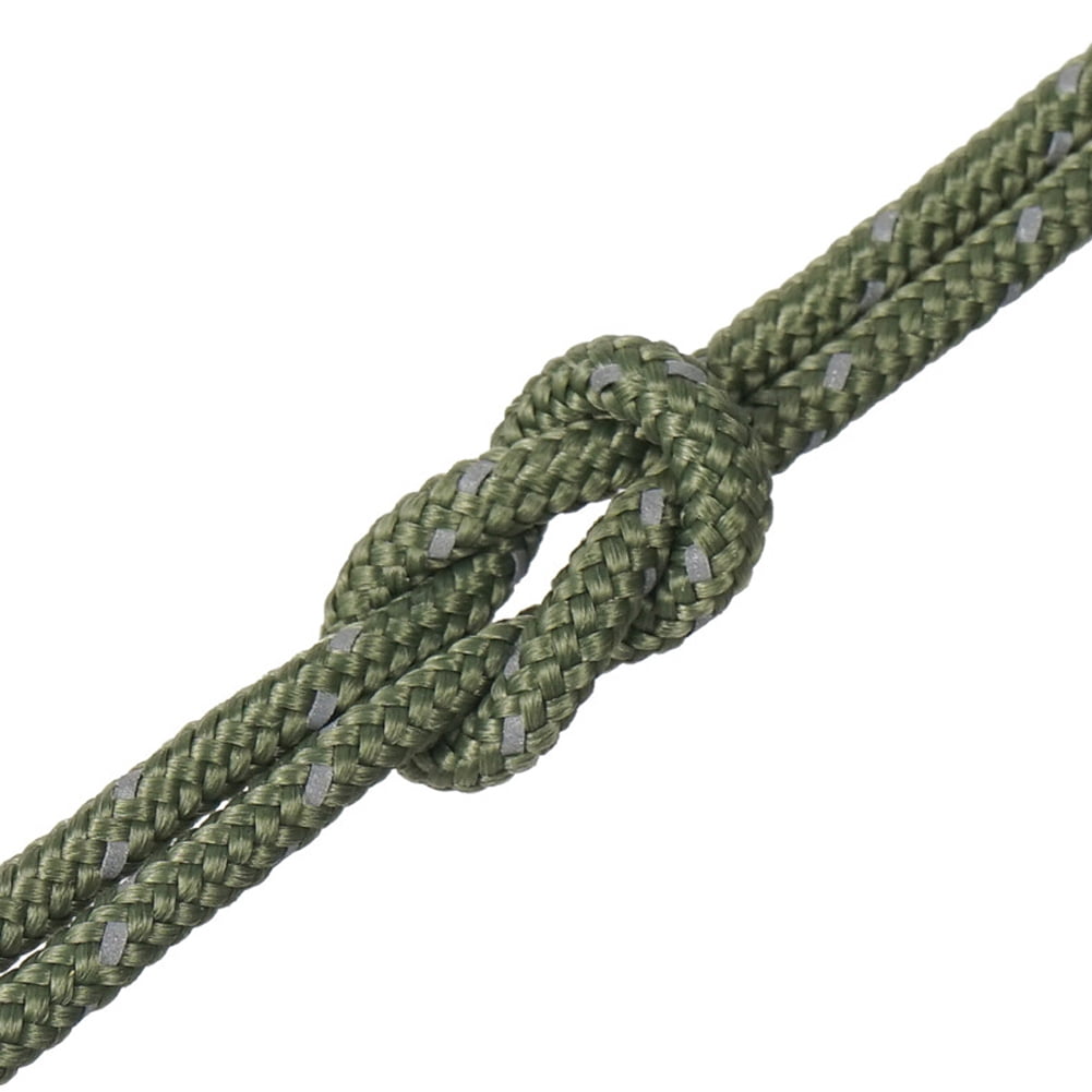 Lot De 4 Cordes De Tente Réfléchissantes VORCOOL – Nylon/Dacron, Crochet Alu, 3m, Jaune, Sécurité Nuit