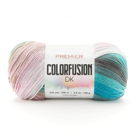 UPC: 0840166801475 | Premier Yarn Colorfusion DK Yarn – Salt Water Taffy  325 yards