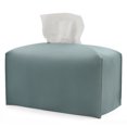 thumbnail image 1 of Leather Tissue Box Cover Holder Square Tissues Case Roll Paper Dispenser, 1 of 5