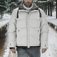 thumbnail image 2 of TIANZEN Men's Winter Thickened Casual Thermal Top Winter Warm Hooded Coat Mens Jackets Insulated Coats Men, 2 of 7