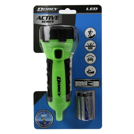 Dorcy Led Aluminum Flashlight Dorcy 55 Lumen Floating Waterproof LED Flashlight with Carabineer Clip Dorcy, Neon Green (41-2513) ()