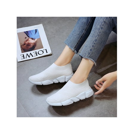 

Woobling Women Sock Sneakers Trainers Outdoor Athletic Running Sport Casual Shoes Slip On